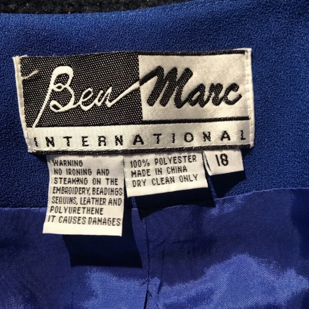 Dazzling Matching Jacket/skirt Set Ben Marc International Navy Blue S 18